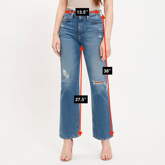 Ag Adriano Goldschmied High Rise Baggy Straight Jeans The Tomas Size 26 - Picture 2 of 6